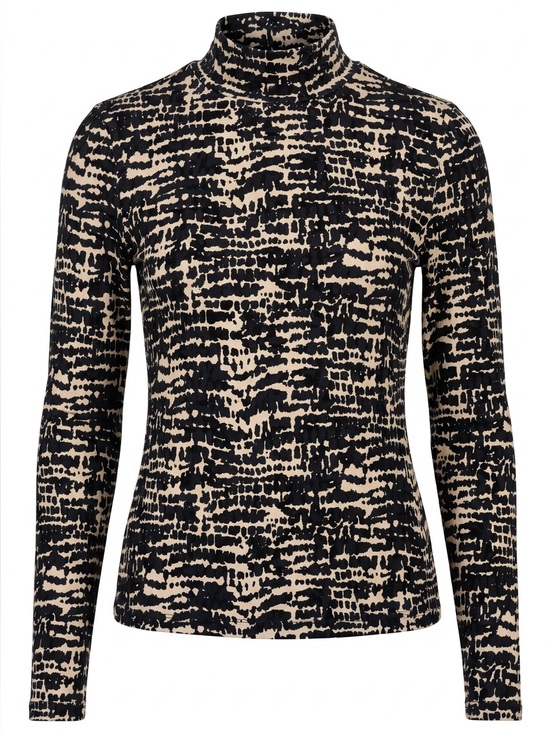 Evereve Tops - Evereve Black and Cream Abstract Grid Top